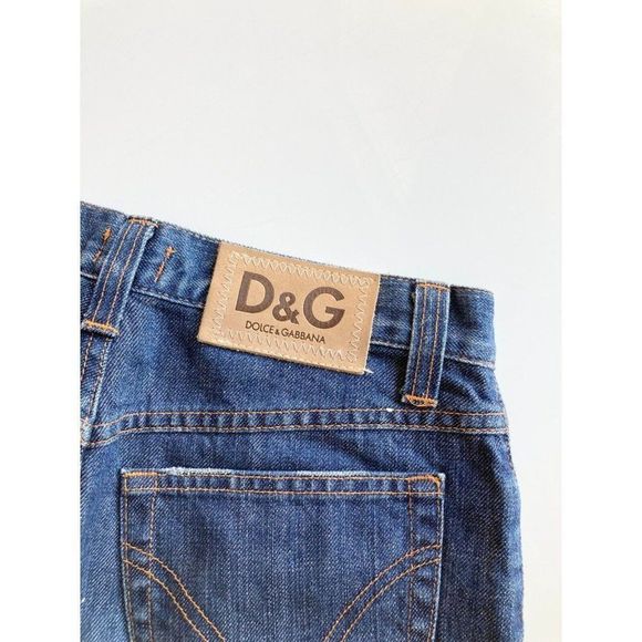 DOLCE & GABBANA Medium Rinse Mid Rise Boot Leg Jeans, Size 26 - Picture 6 of 12